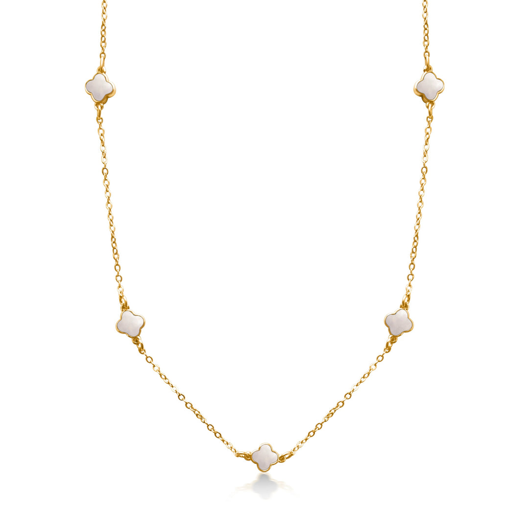 Lovery Clover Necklace - White