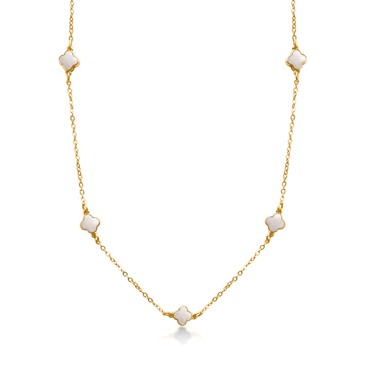Lovery Clover Necklace - White
