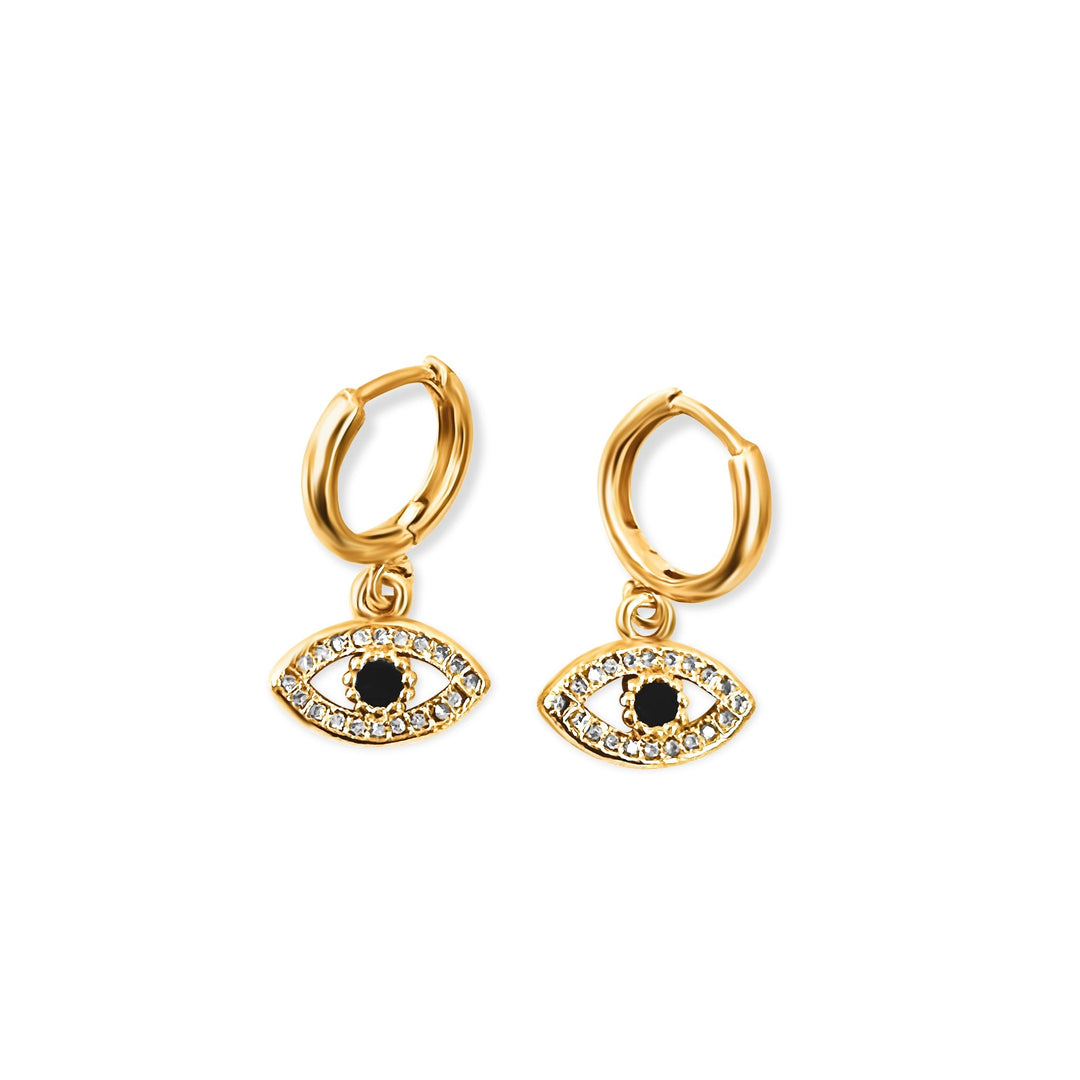 Effy Evil Eye Earrings - Gold Filled