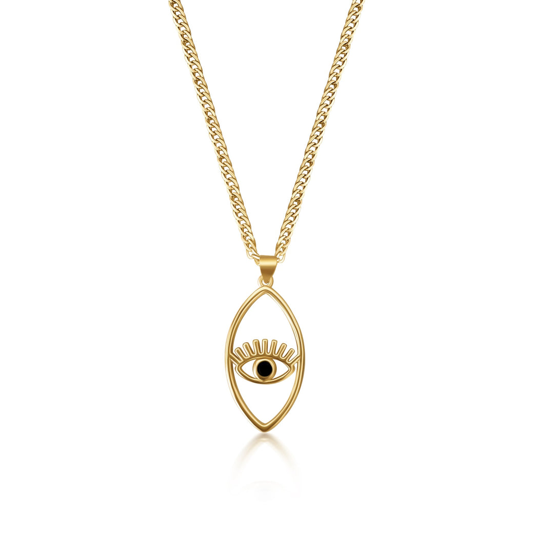 Gorge Evil Eye Necklace - Gold Filled