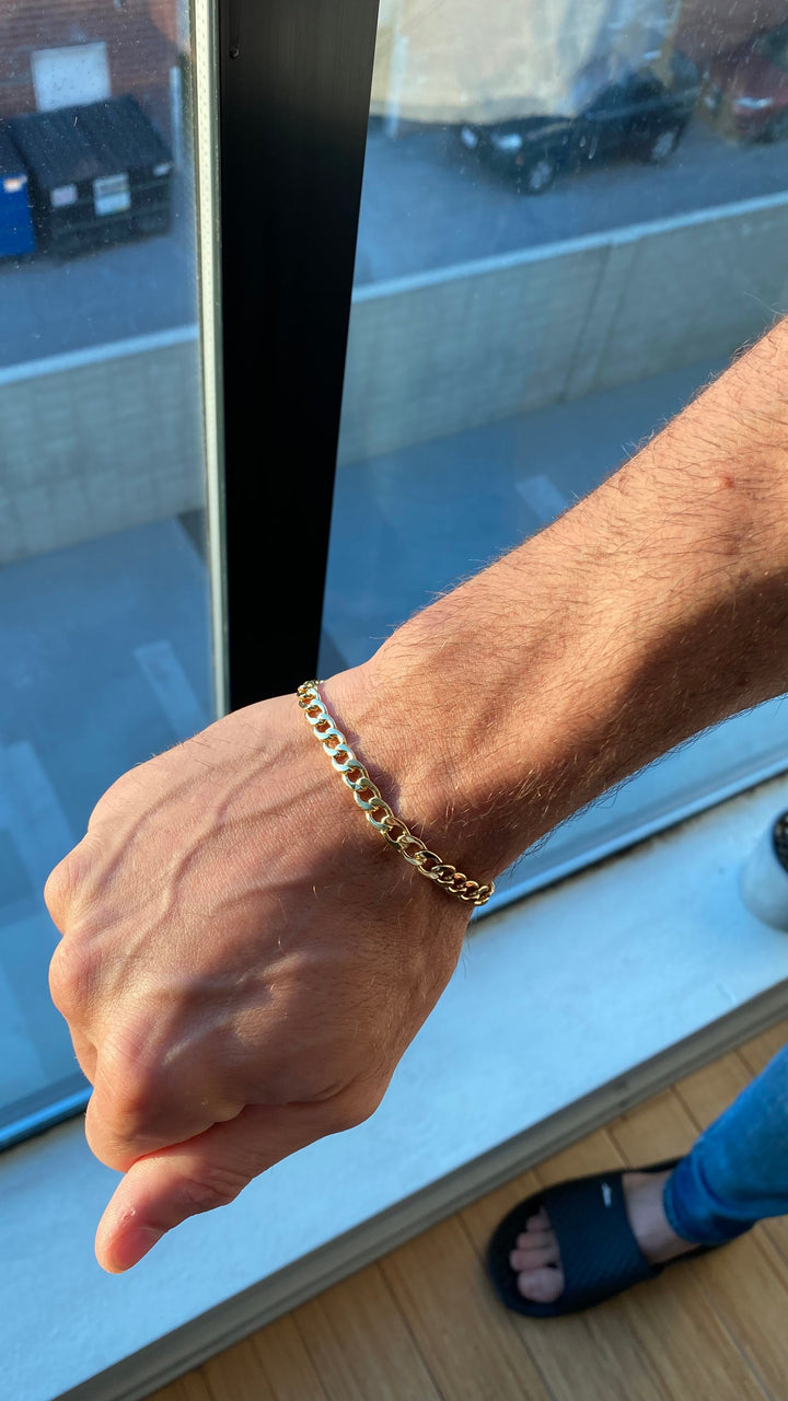 Chunky Cuban Chain Bracelet - Gold Filled
