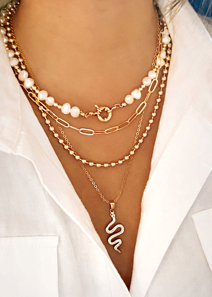 Pure Pearl Necklace - Gold Filled