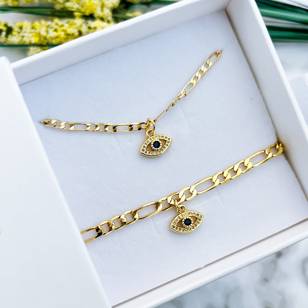 Effy Evil Eye Necklace + Bracelet Gift Set