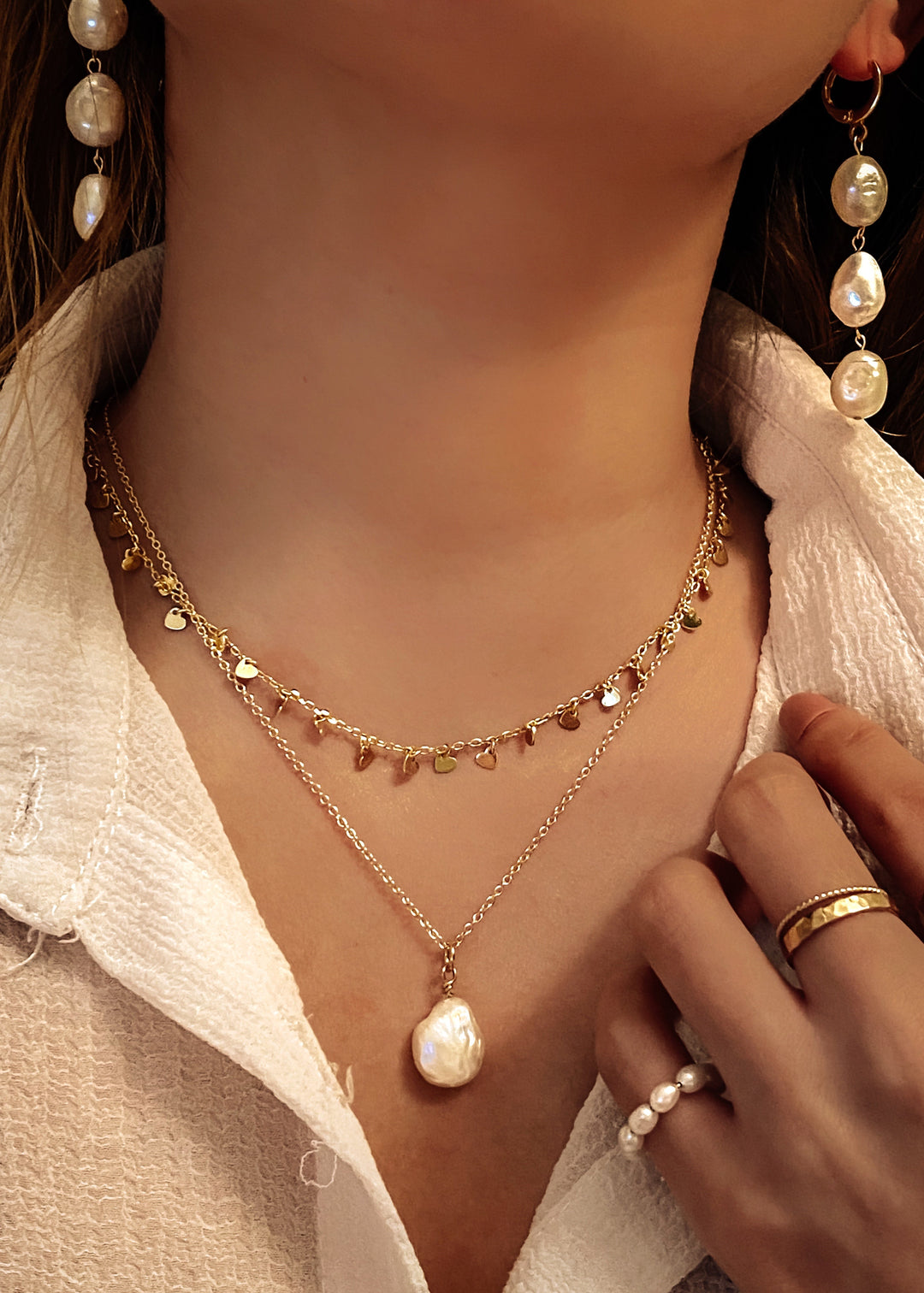 Stella Pearl Necklace - Gold Filled