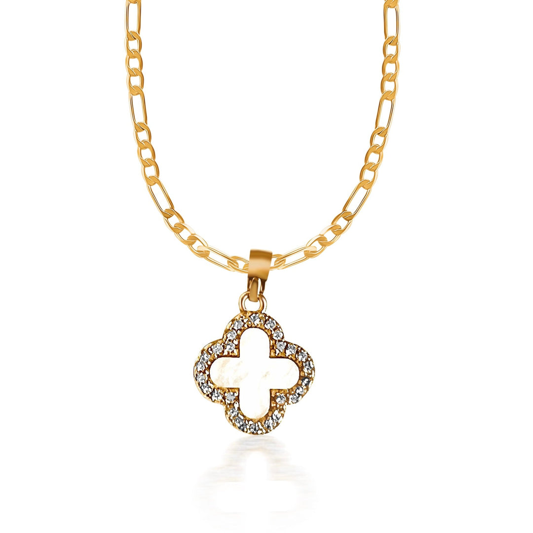 Double Side Clover Necklace - Gold Filled